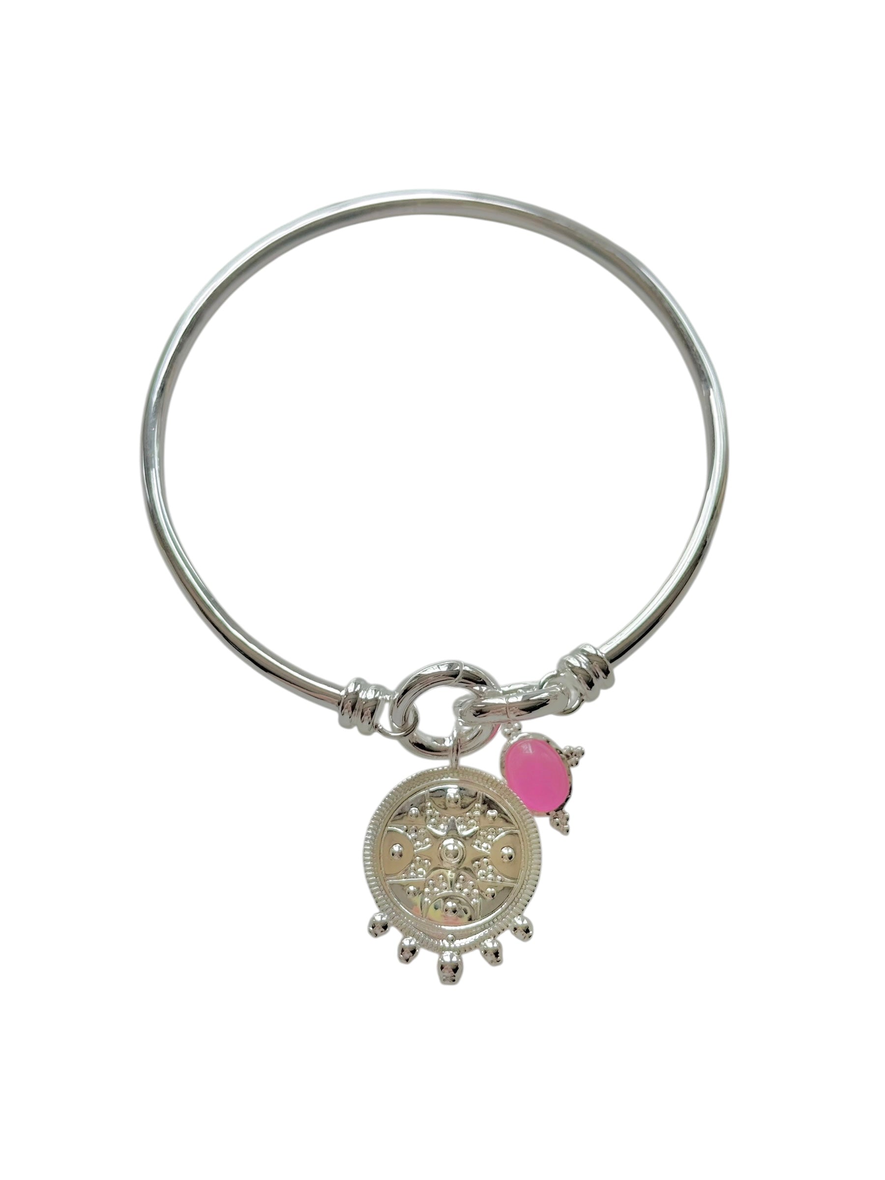 Silver Maya Coral Bangle