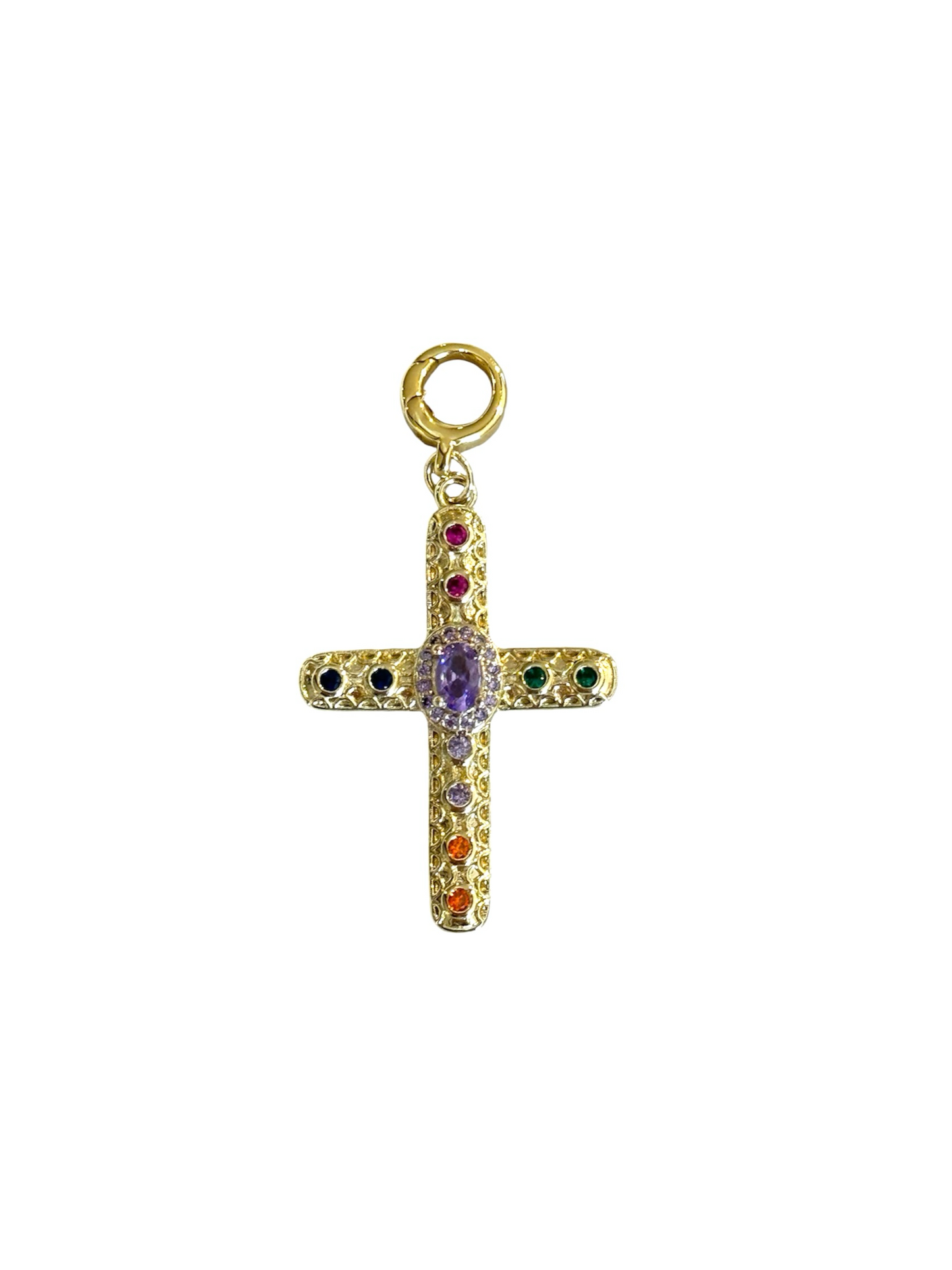 Colourful Cross Clip-on Charm