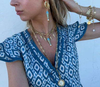 Aqua Fish Necklace