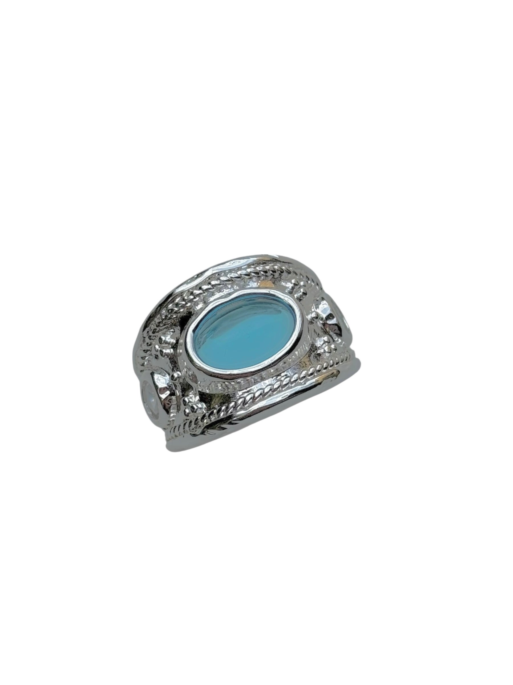 Silver Cordelia Ring in Blue