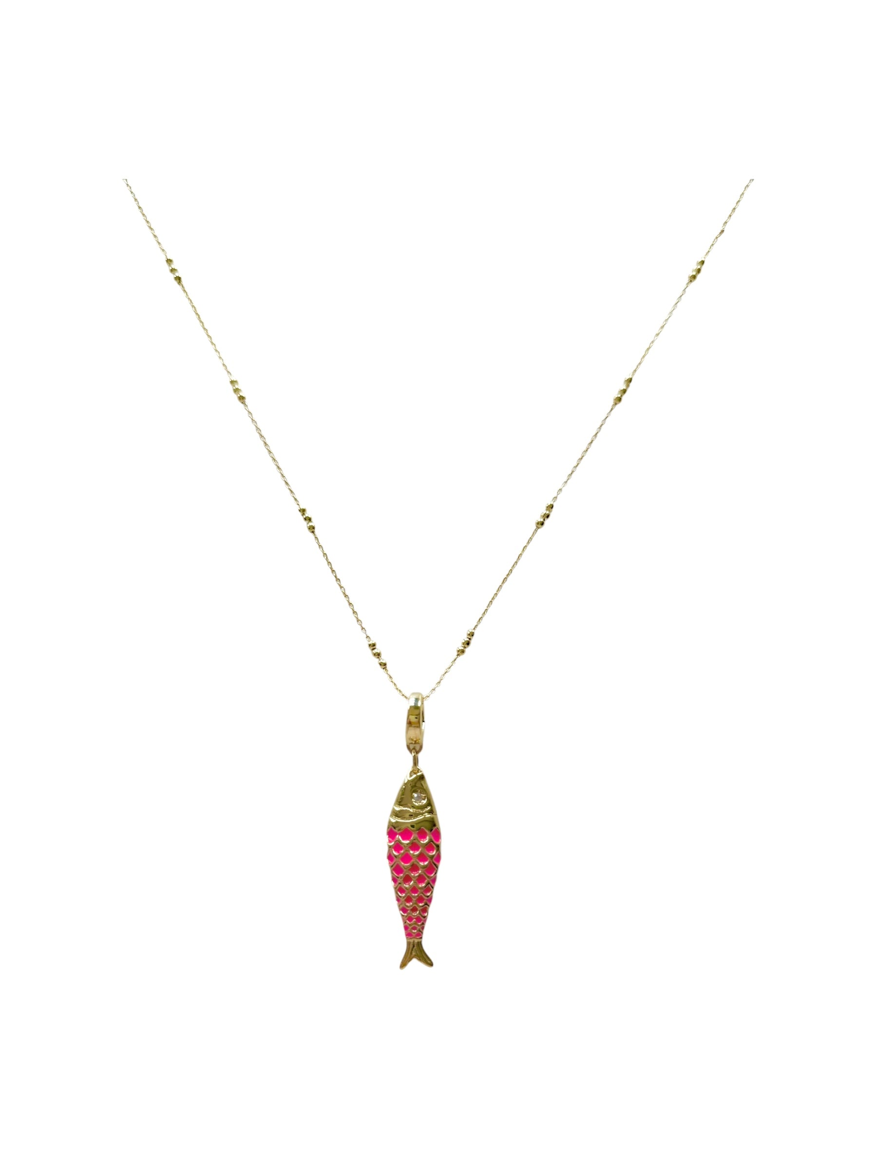 Pink Fish Necklace