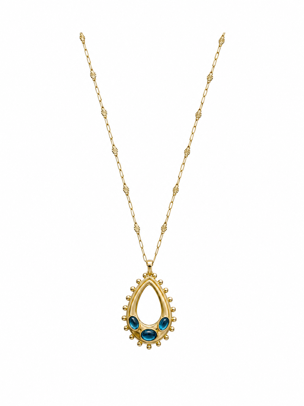 Delilah Long Necklace in Blue