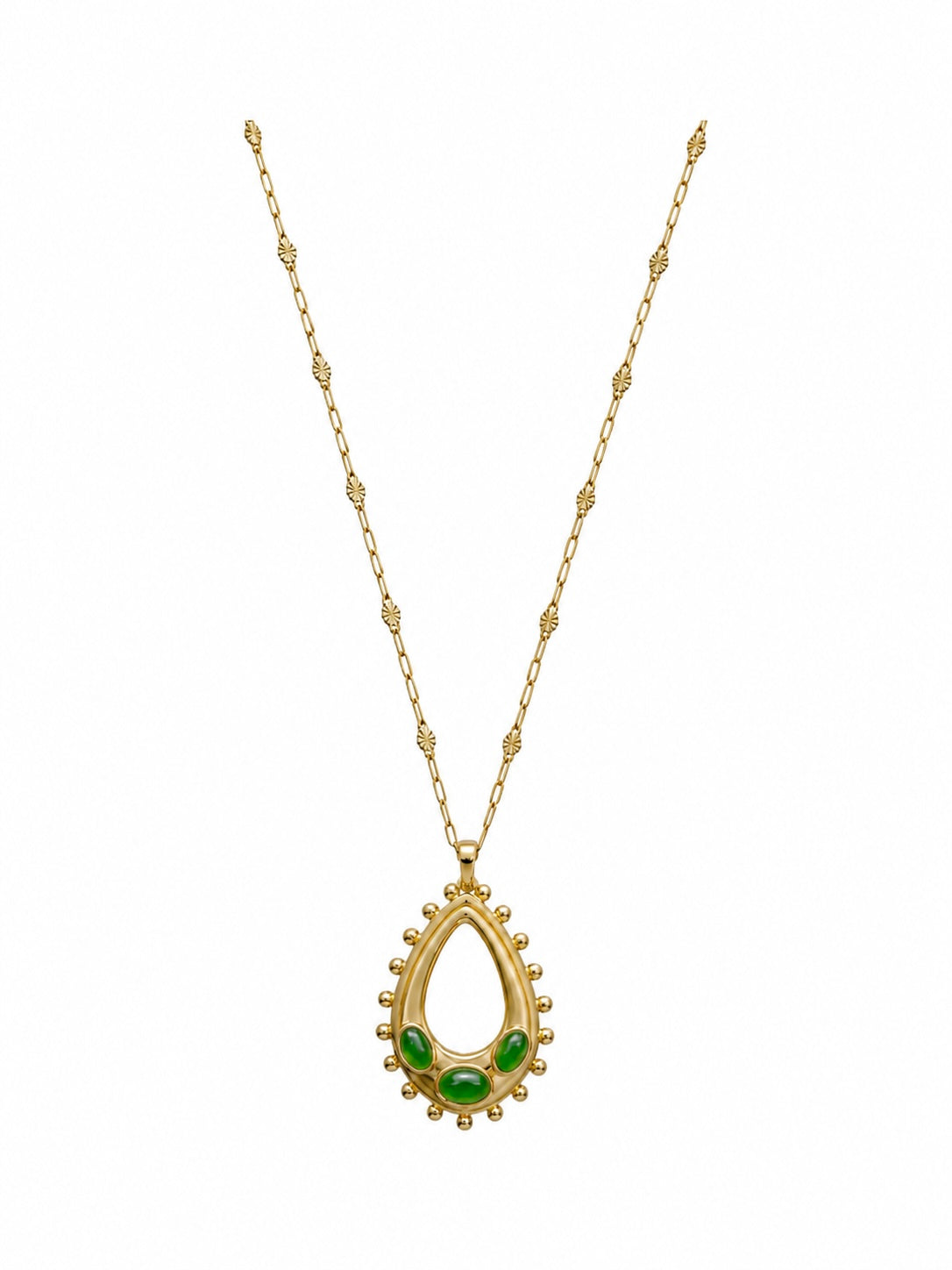 Delilah Long Necklace in Green