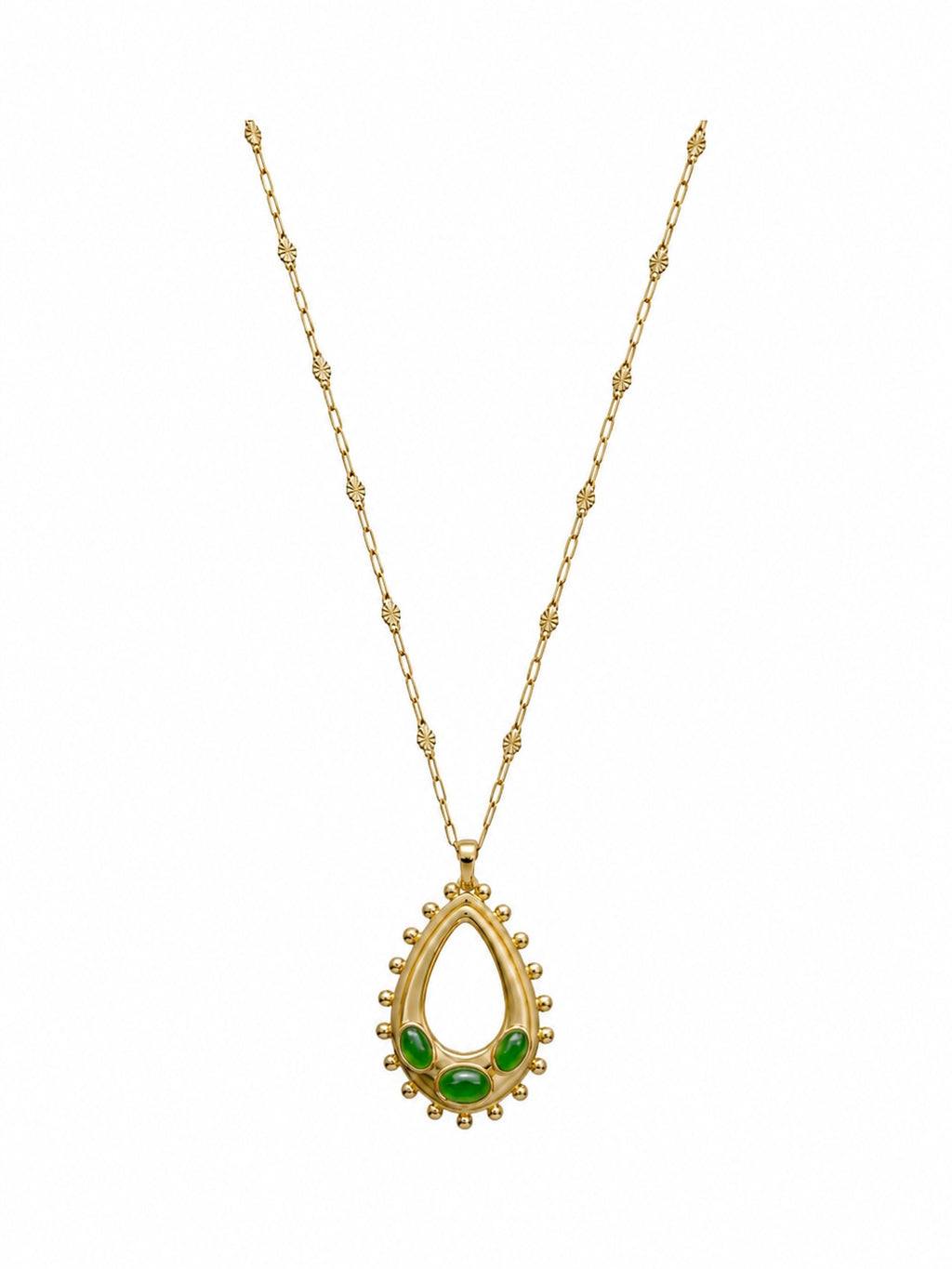 Delilah Long Necklace in Green