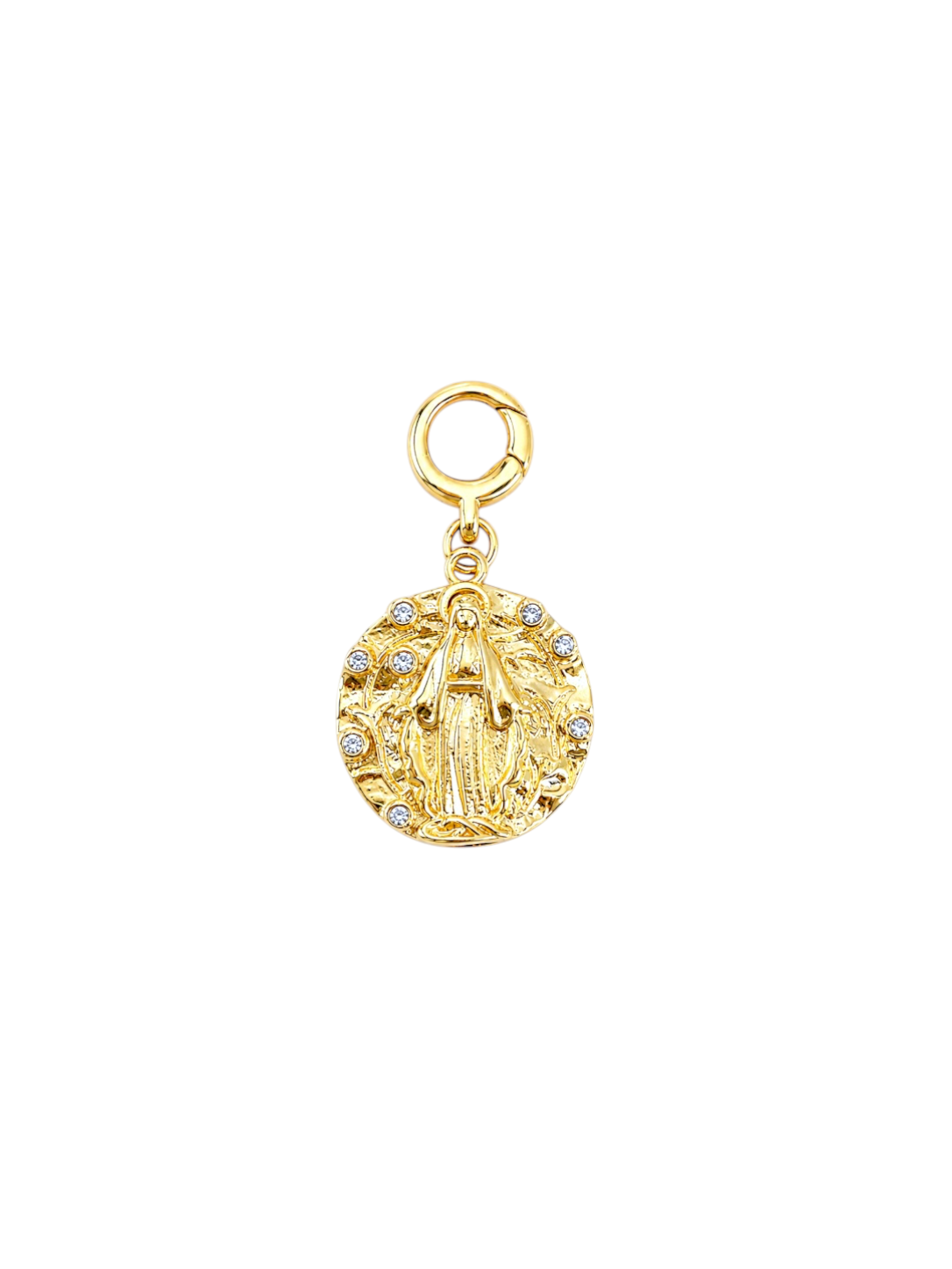 Virgin Mary CZ Clip-on Charm