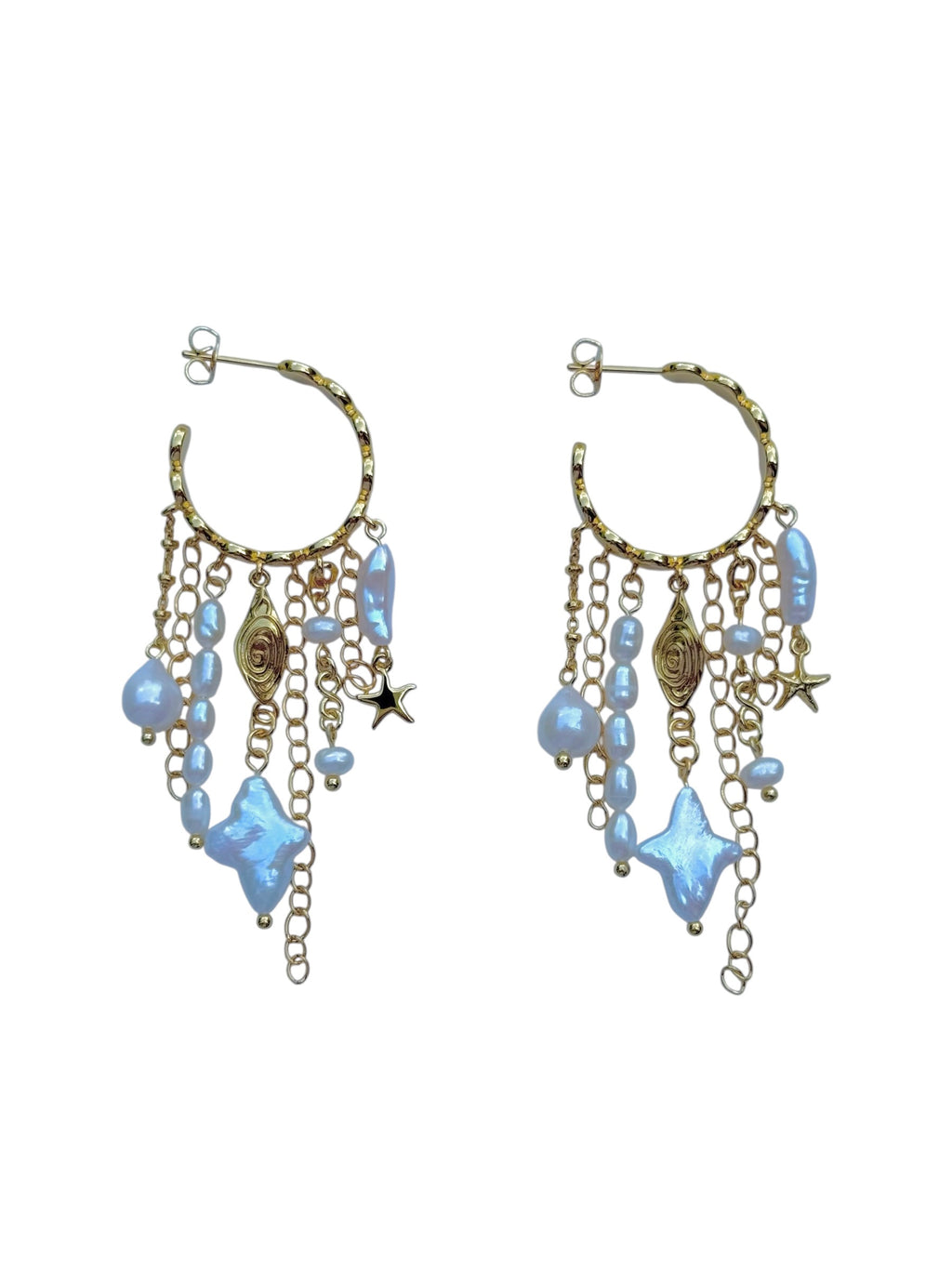 Ocean Mist Earrings in Gold