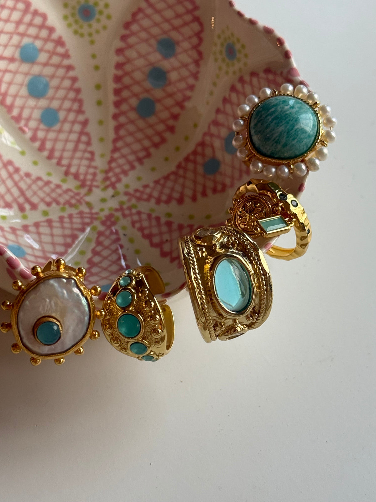 Bali Ring in Aqua