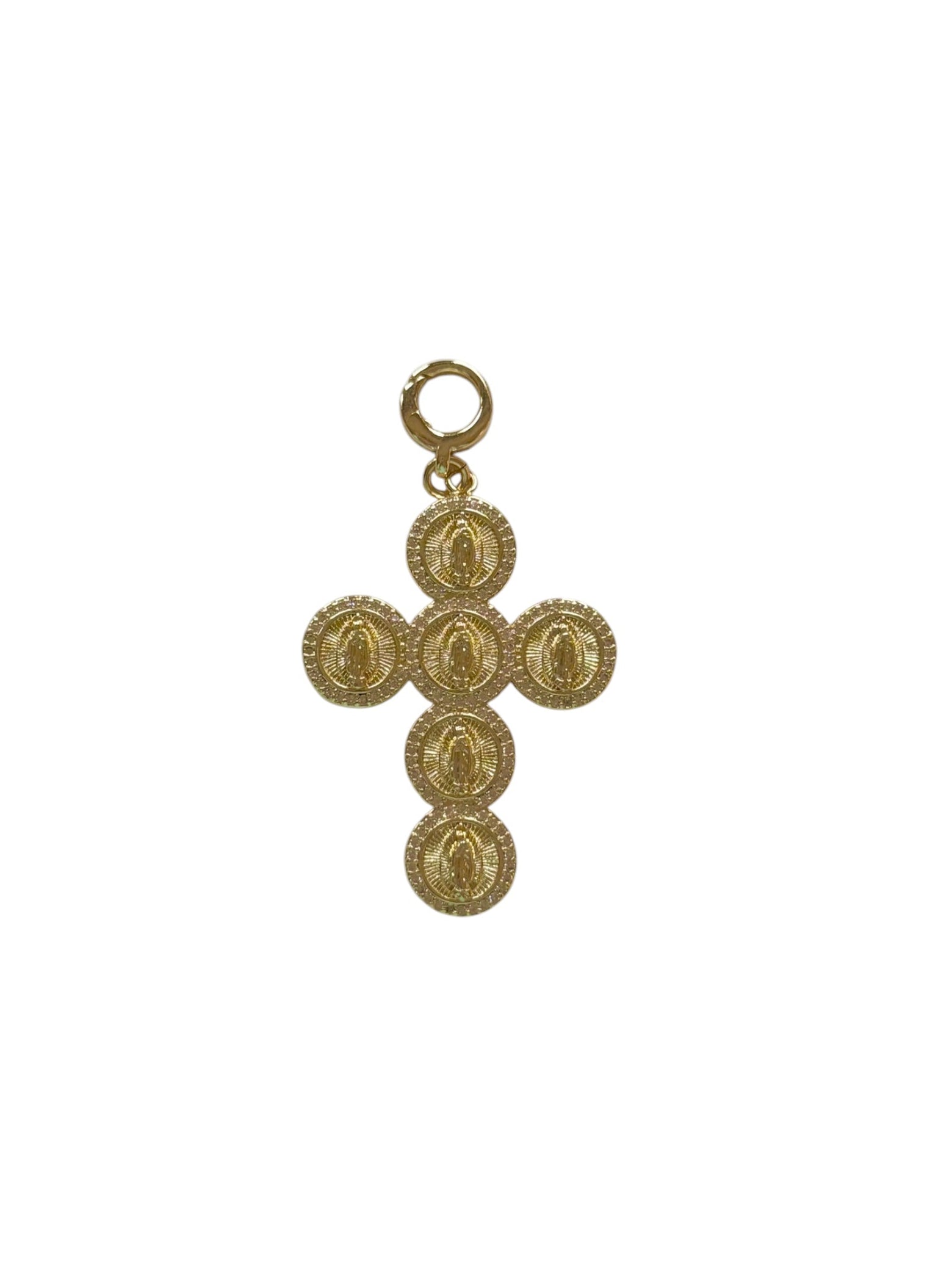 Big Rounded Cross Clip-On Charm