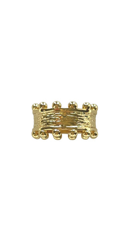 Chunky gold Aurelia ring for statement jewellery look