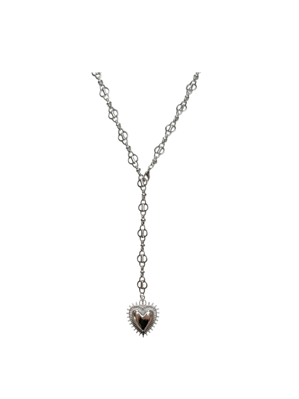 Silver Amour Long Necklace
