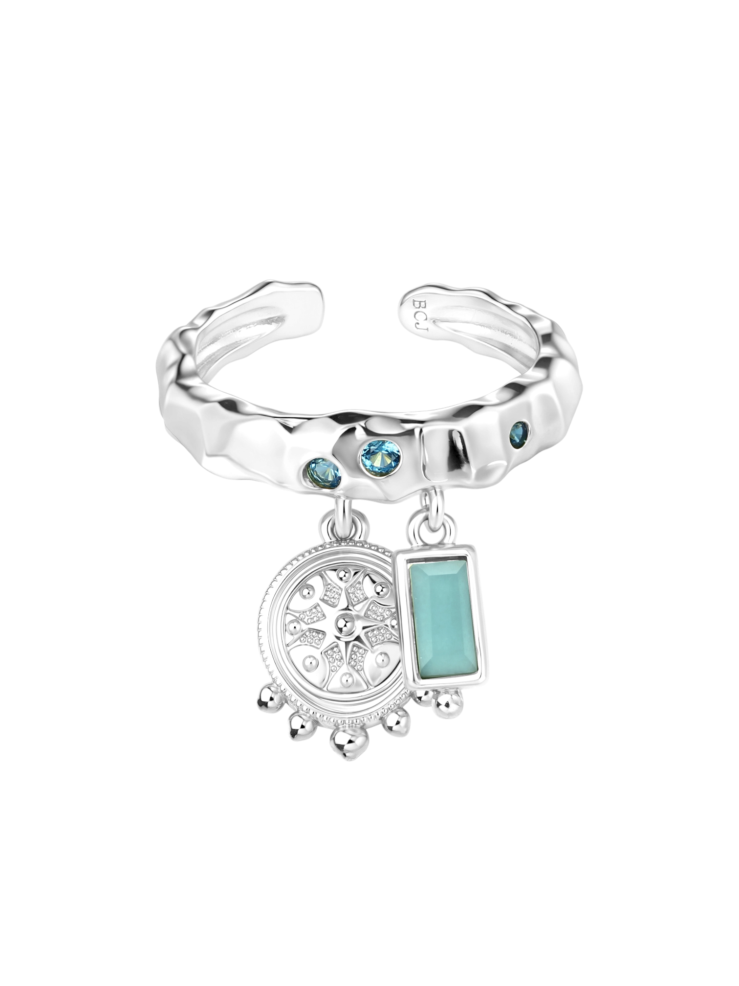 Silver Lottie Charm Ring