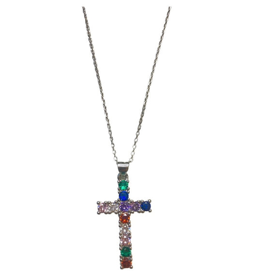 Sterling silver cross necklace