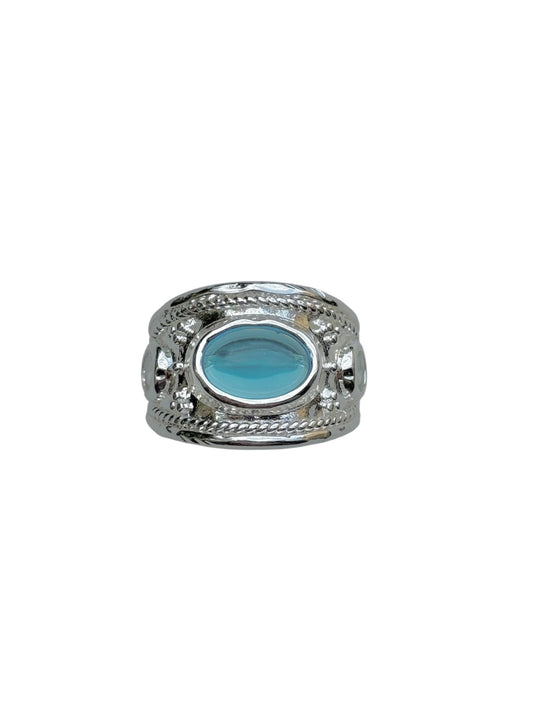 Silver Cordelia Ring in Blue