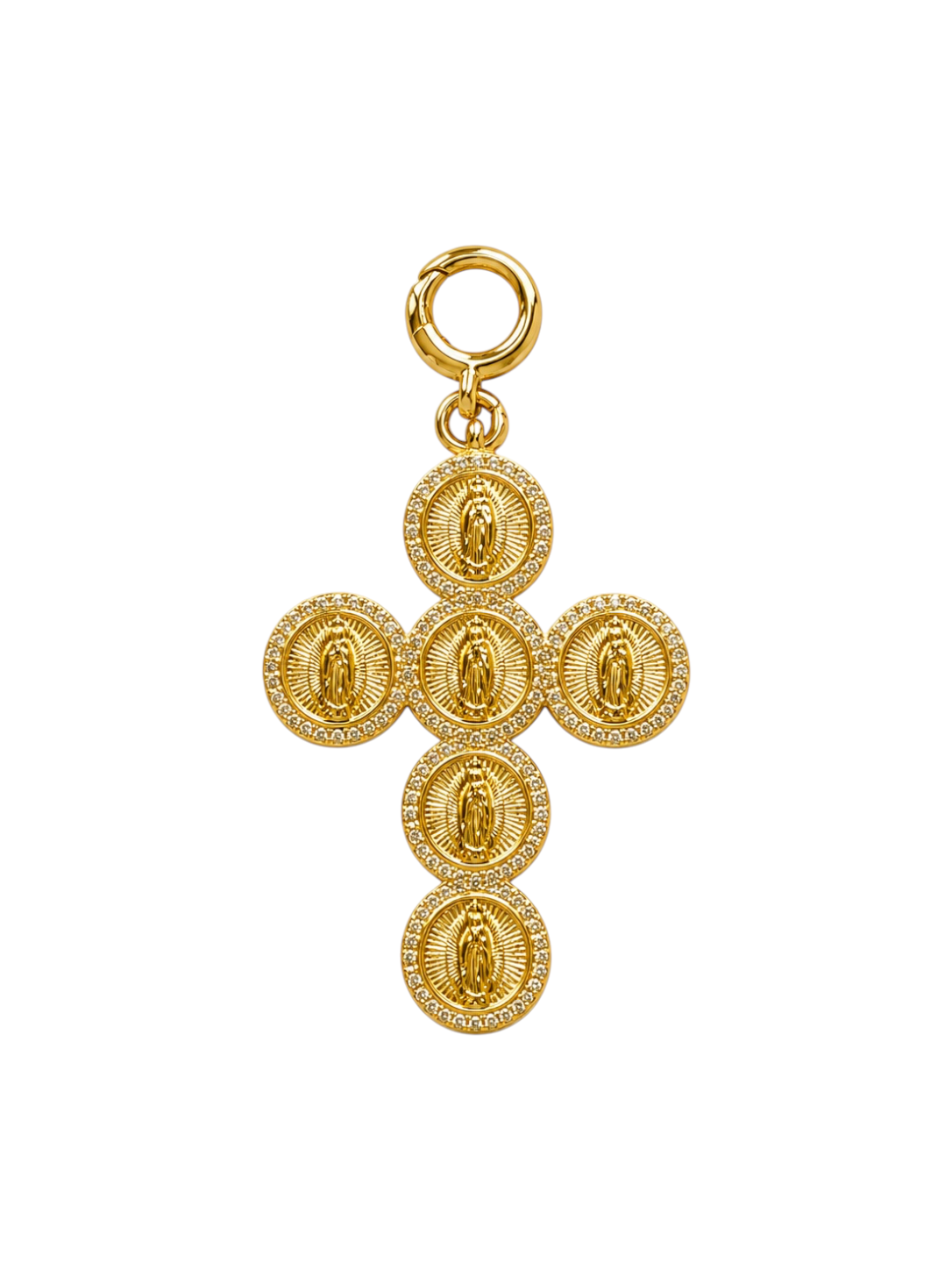 Big Rounded Cross Clip-On Charm