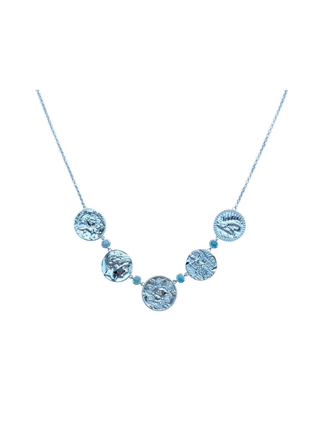 Silver India Coin Necklace
