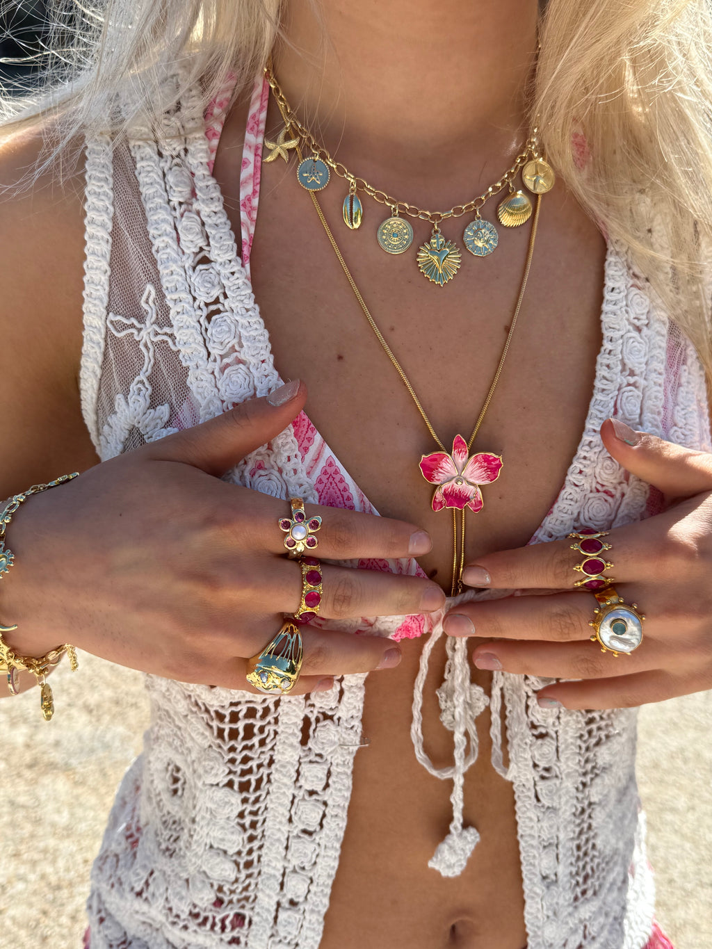 Amalia Ring in Pink