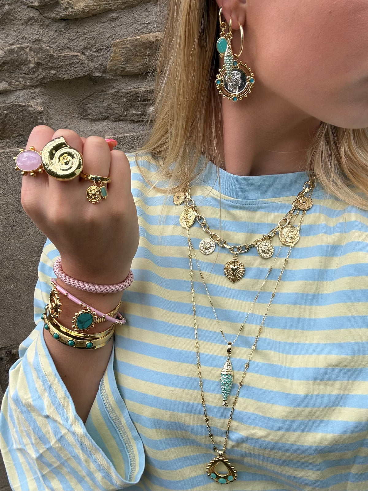 Aqua Fish Necklace