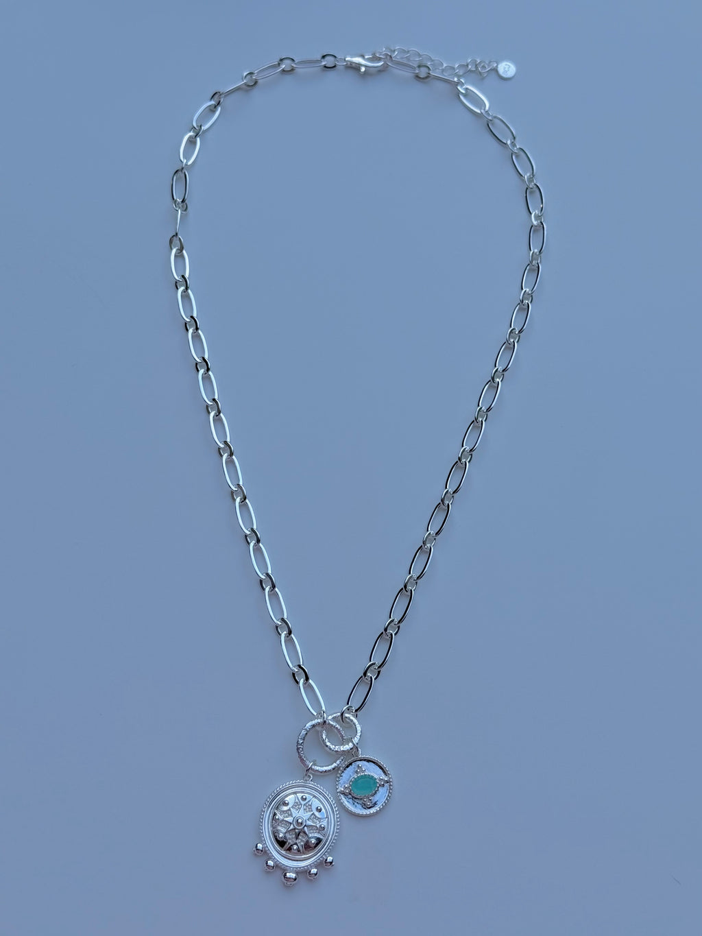 Silver Aqua Drift Necklace