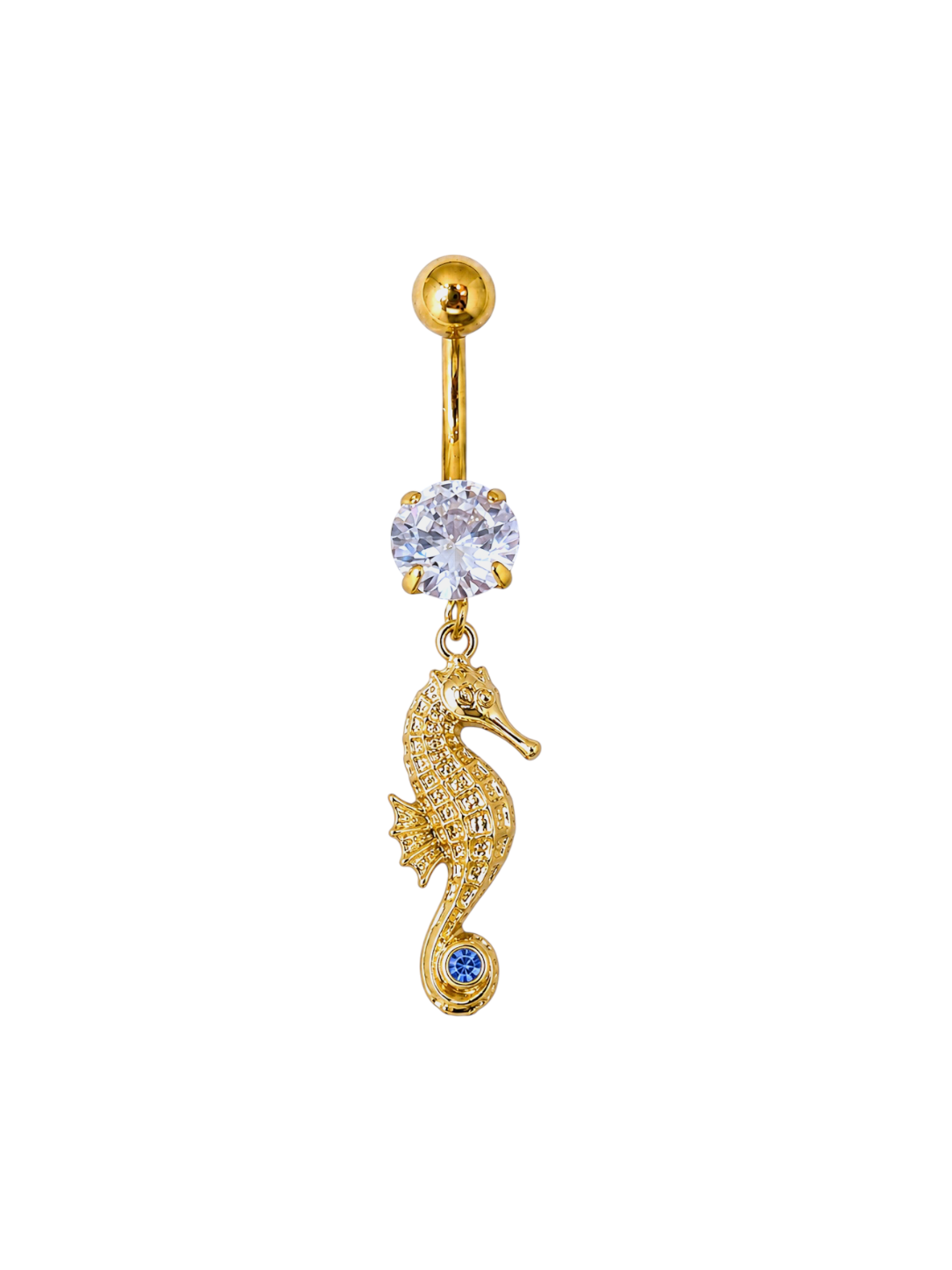 Gold Seahorse Belly Bar