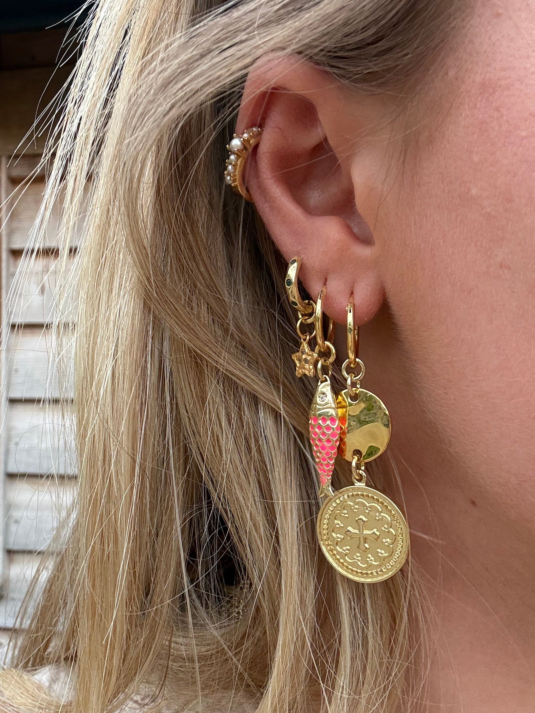 Pink Fish Earrings