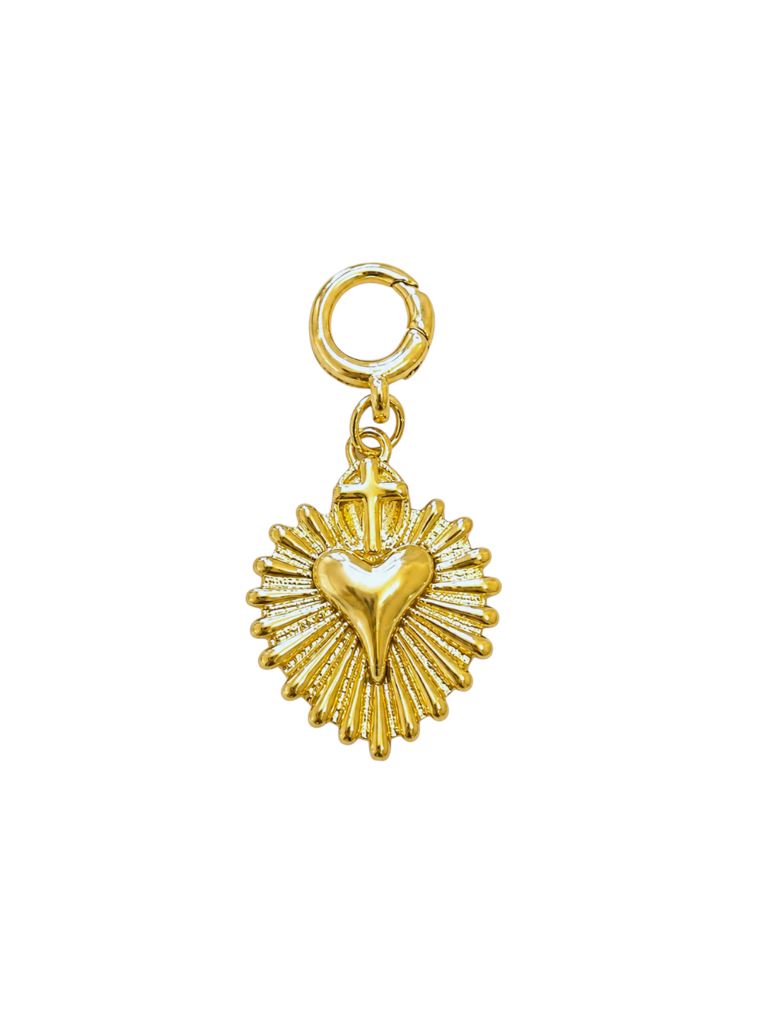 Heart Rayed Clip-On Charm