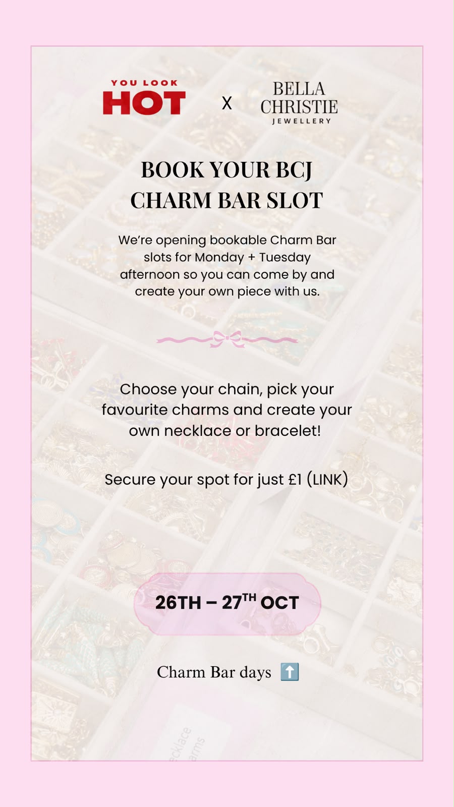 Charm Bar Monday 10.30-11am