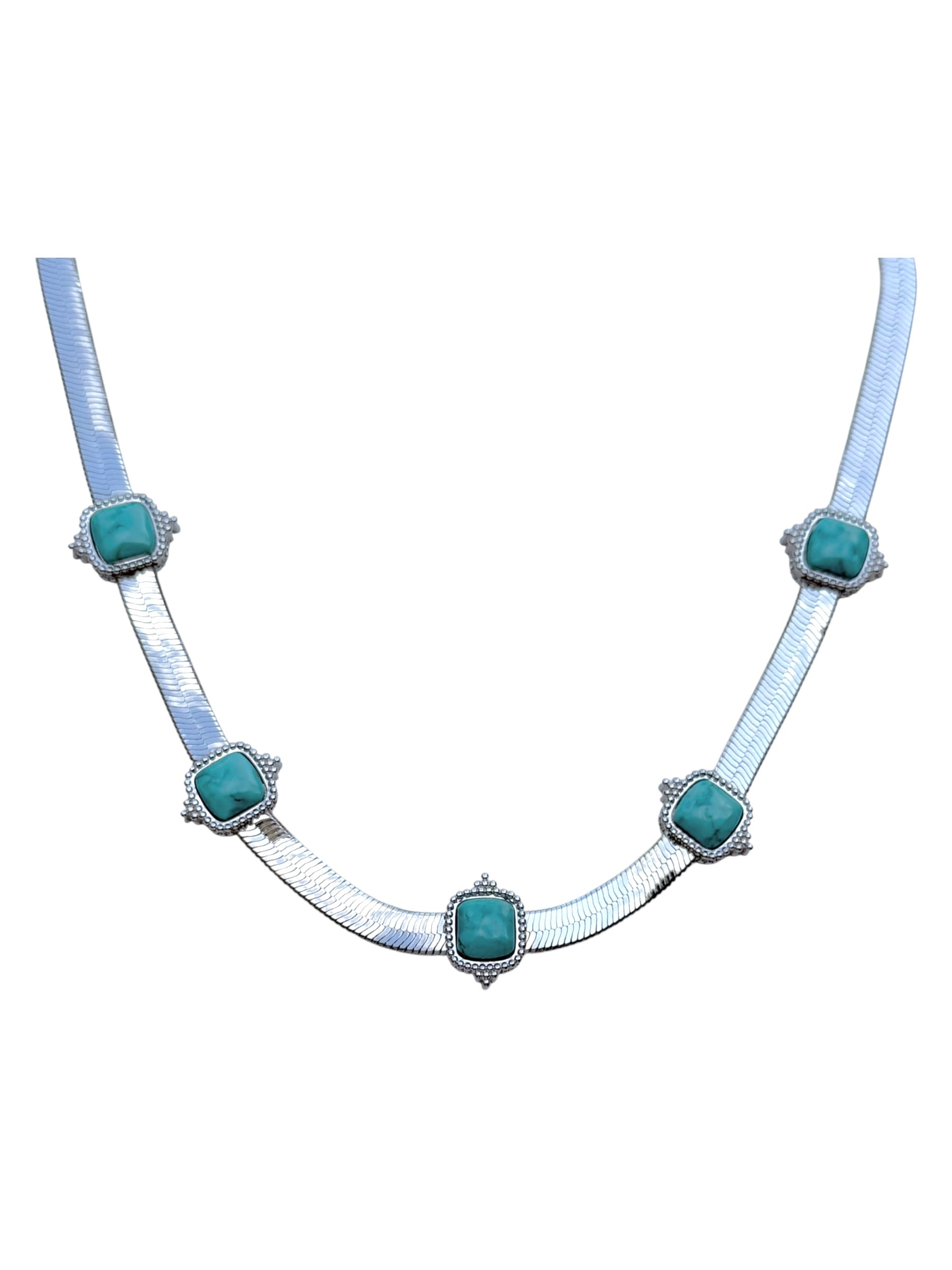 Silver Turquoise Tide Necklace