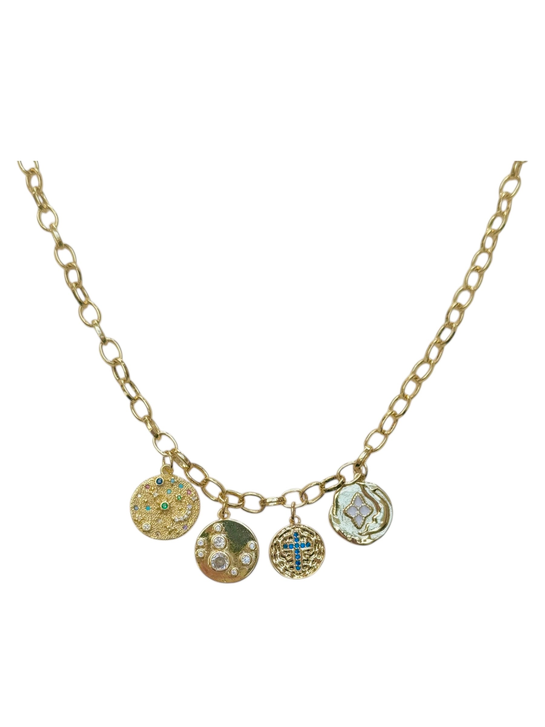 Trendy gold-plated Arella Necklace for layering jewellery stacks