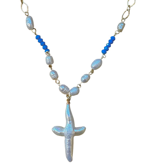 Belle Necklace in Sky Blue