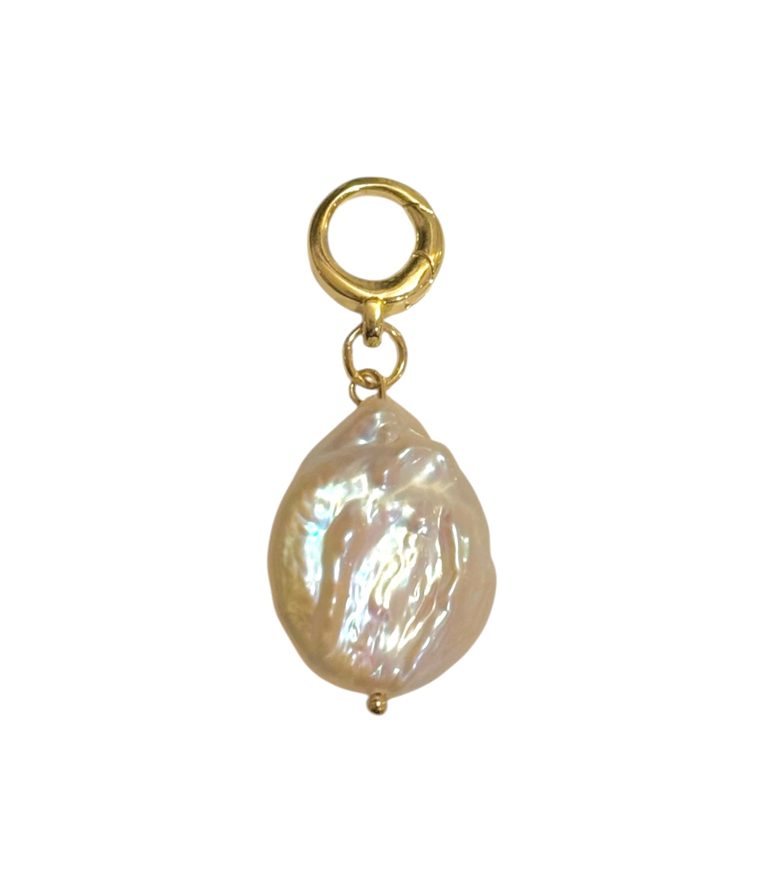 Teardrop Pearl Clip-On Charm
