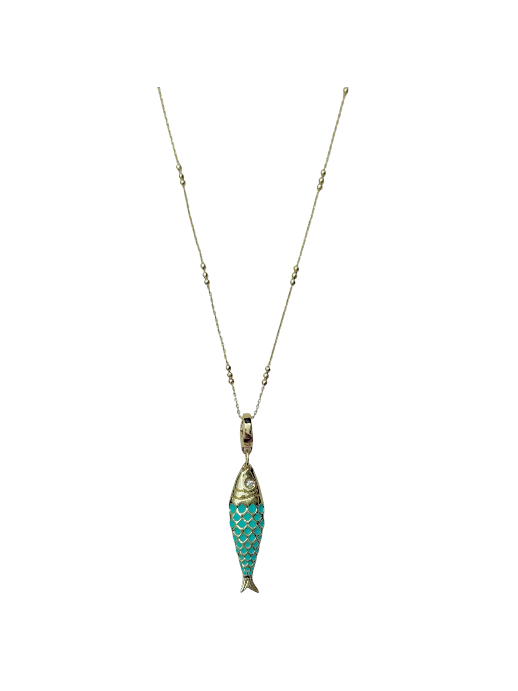 Aqua Fish Necklace