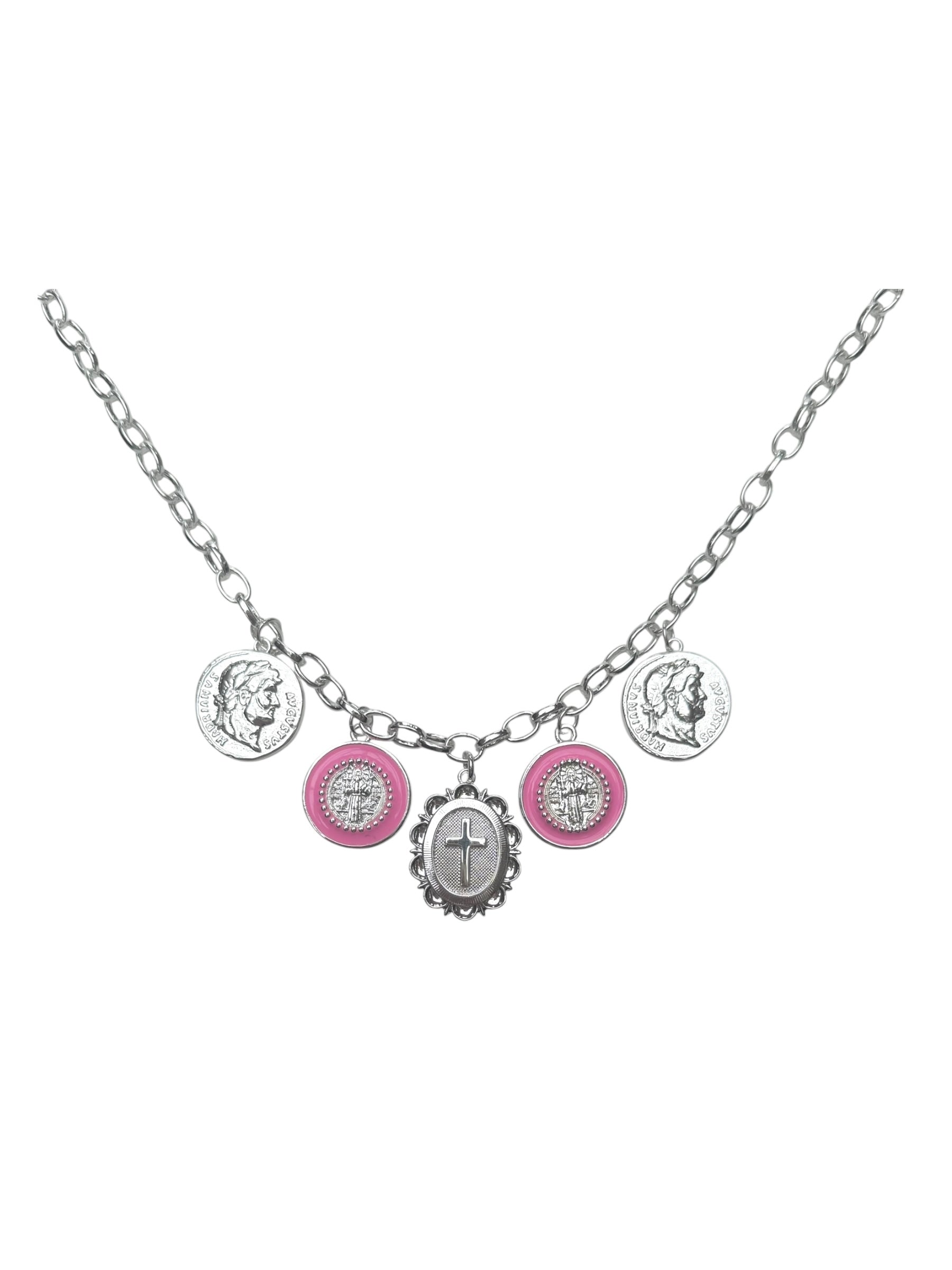 Silver Rosa Necklace