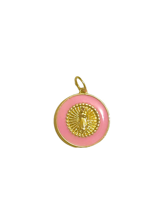 Pink Coin Loop-on Charm