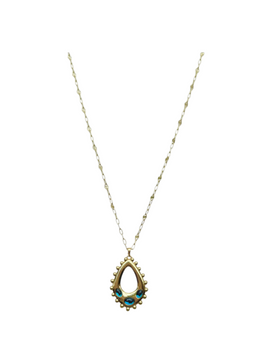 Delilah Long Necklace in Blue