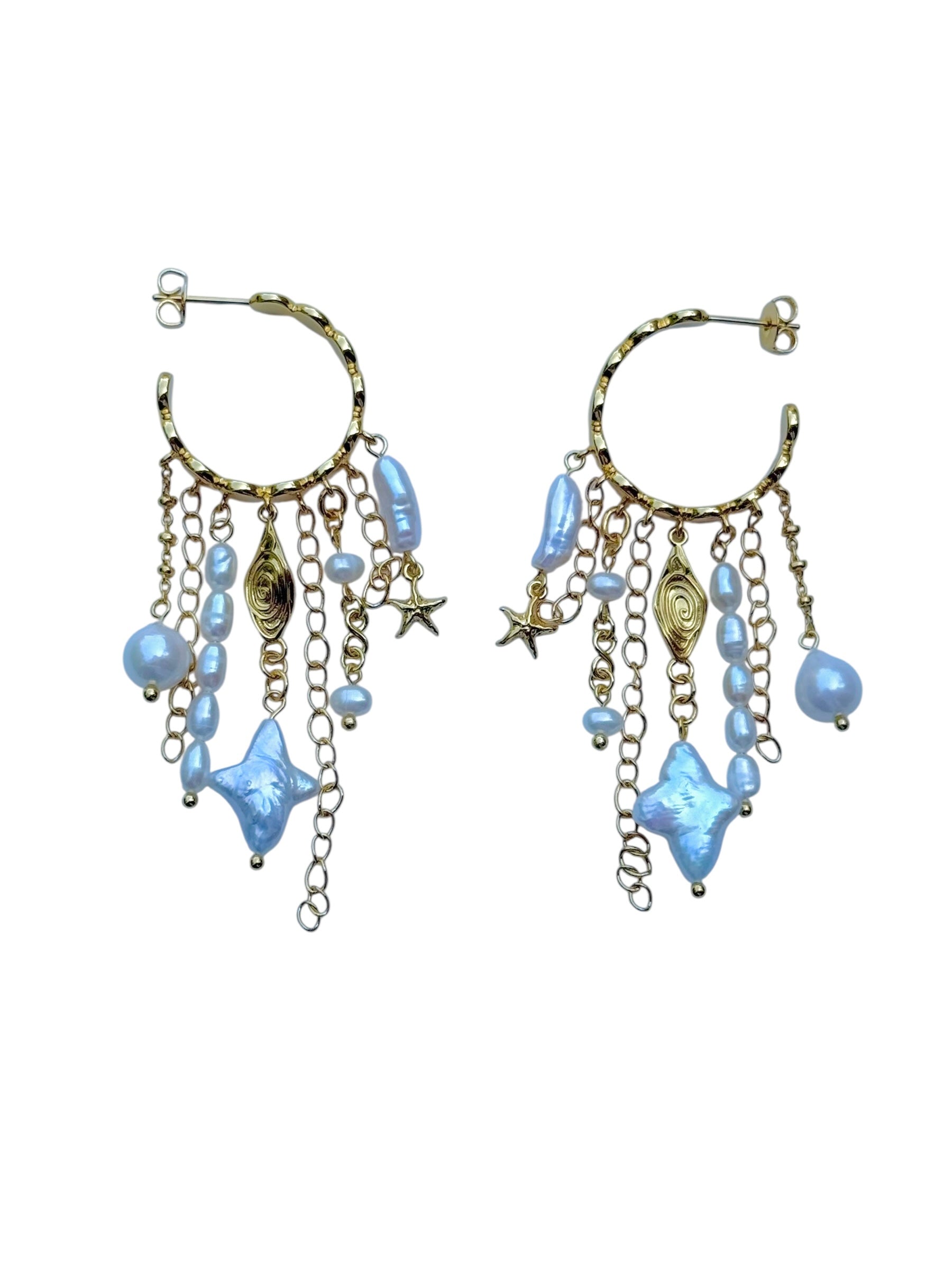 Ocean Mist Earrings in Gold