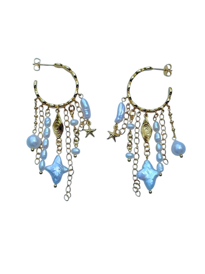 Ocean Mist Earrings in Gold