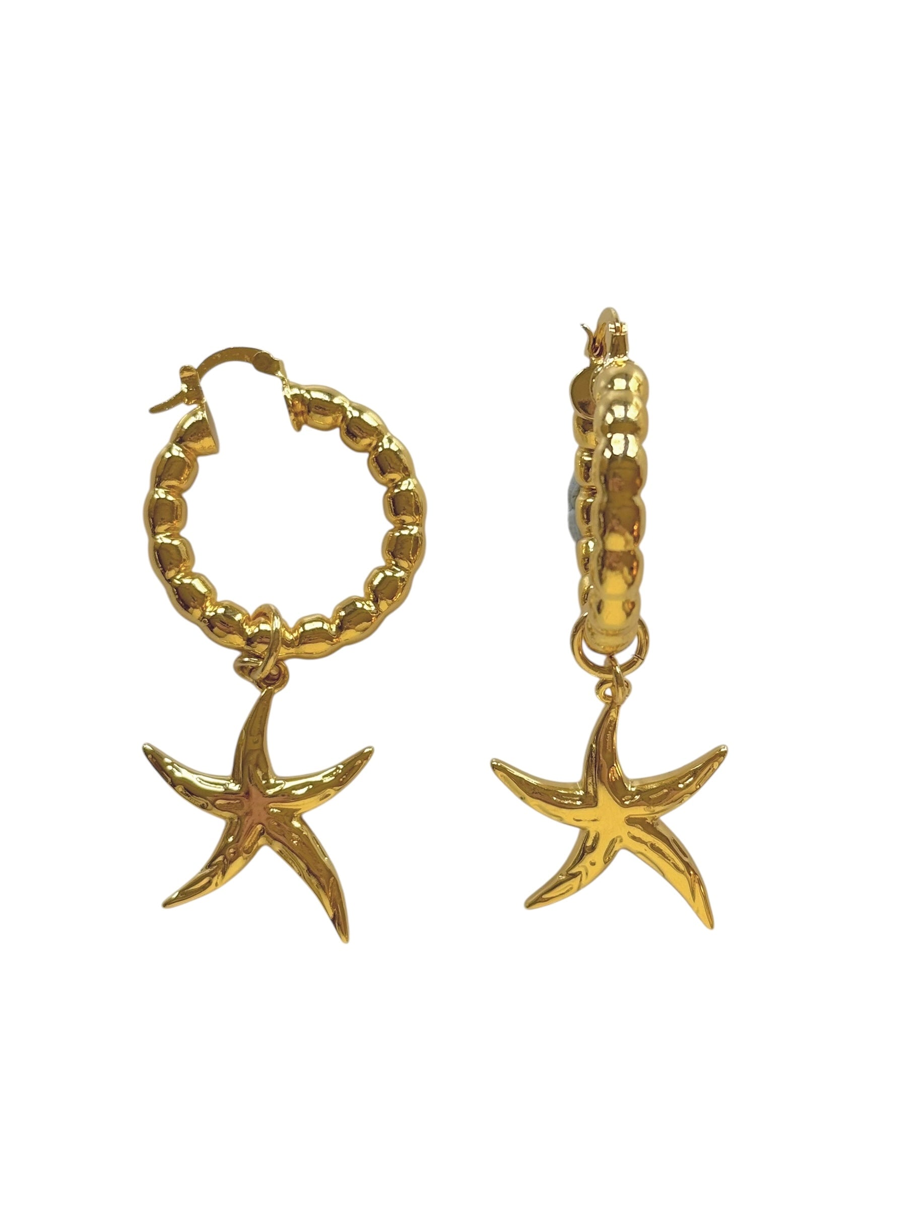 Starfish Hoop Earrings