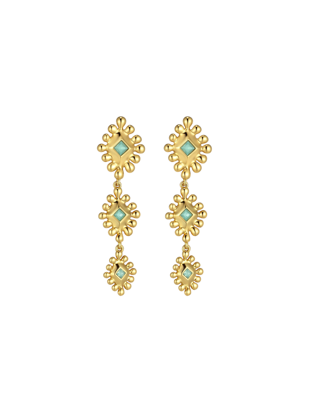 Amalia Earrings in Aqua