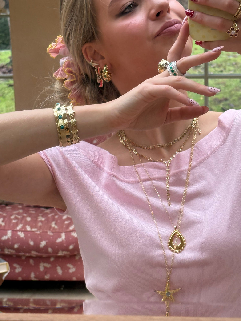 Cordelia Earrings in Green