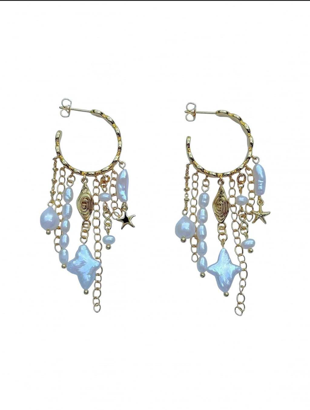 Ocean Mist Earrings in Gold
