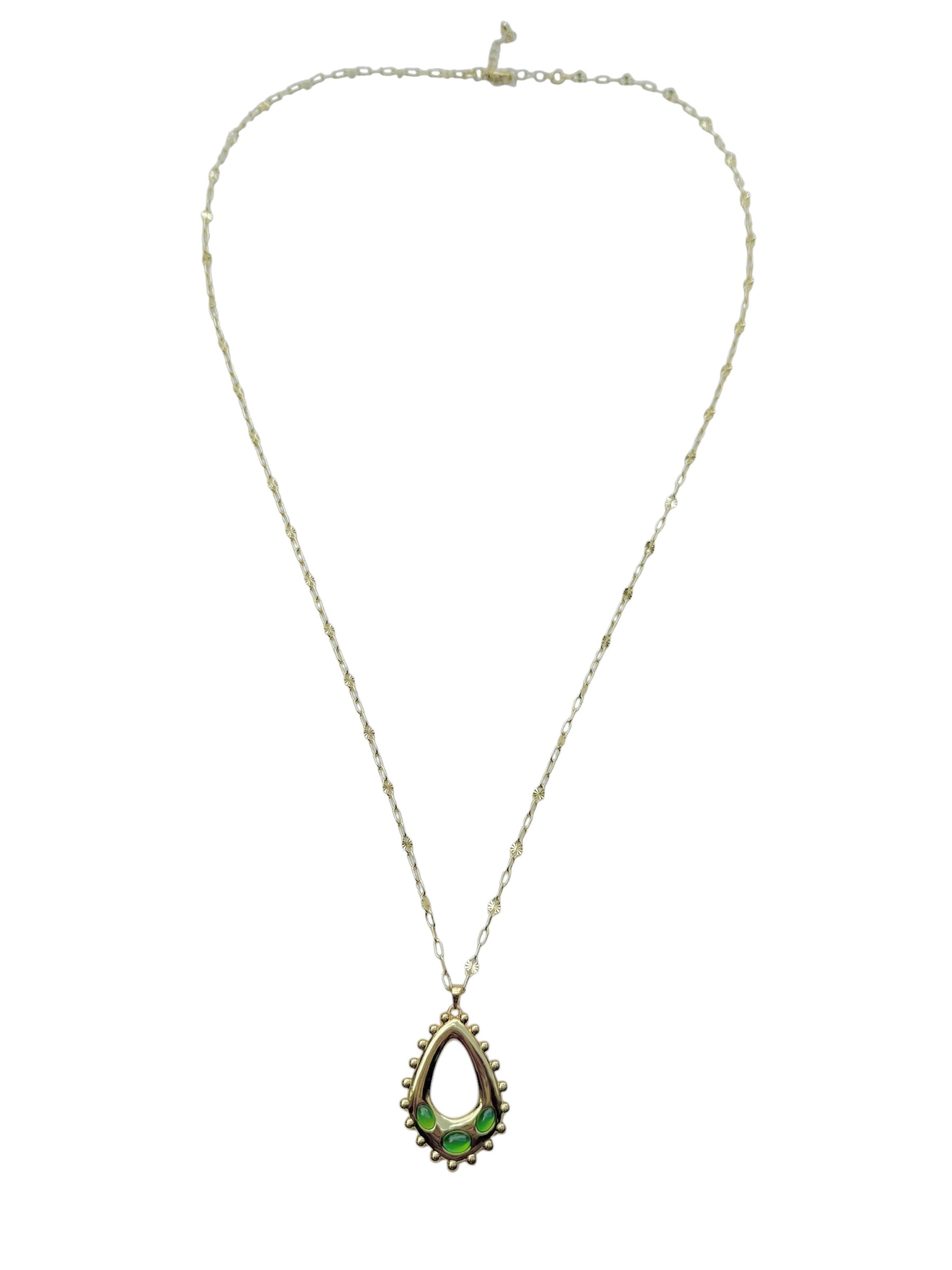 Delilah Long Necklace in Green