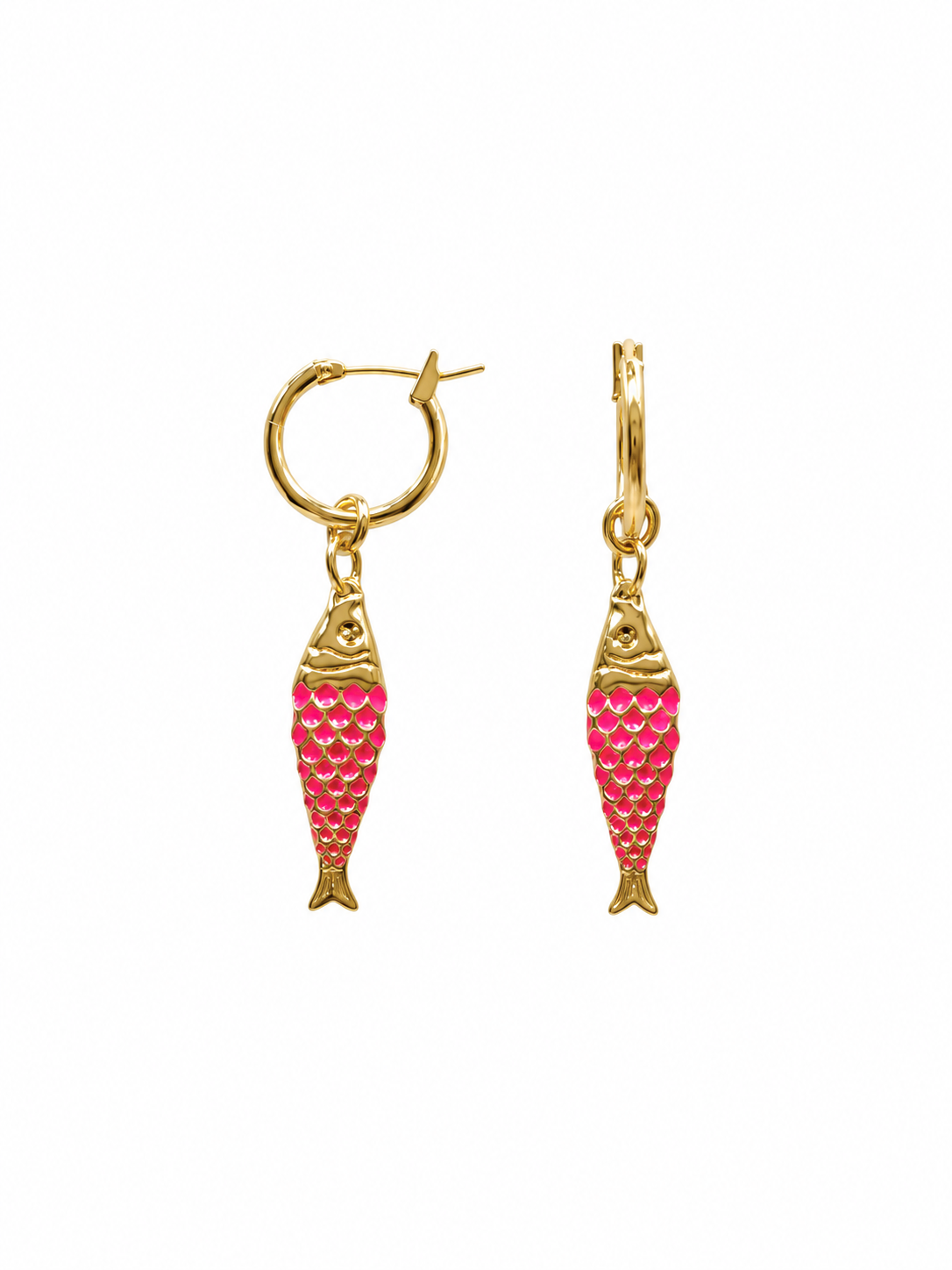 Pink Fish Earrings