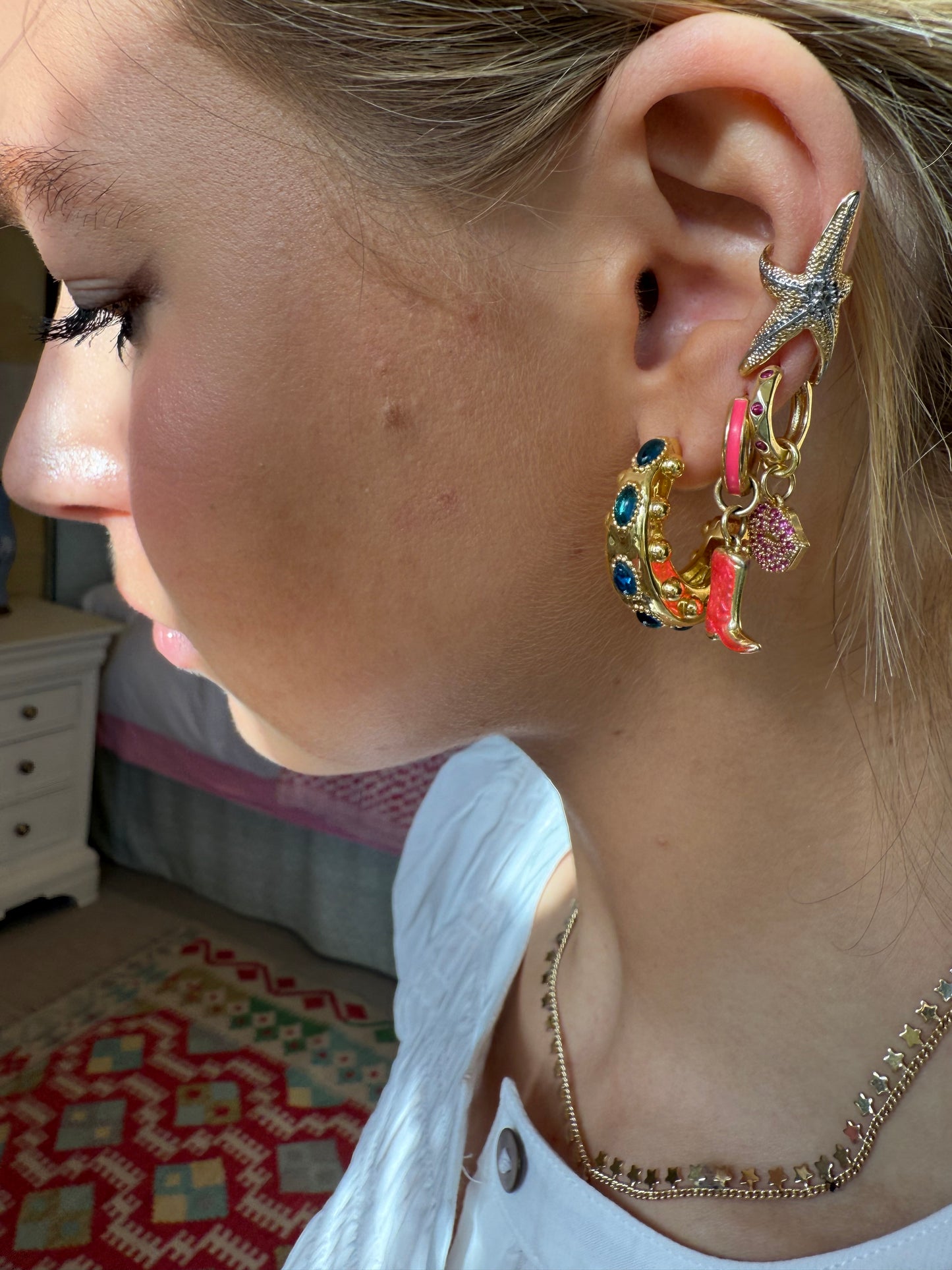 Cordelia Earrings in Blue