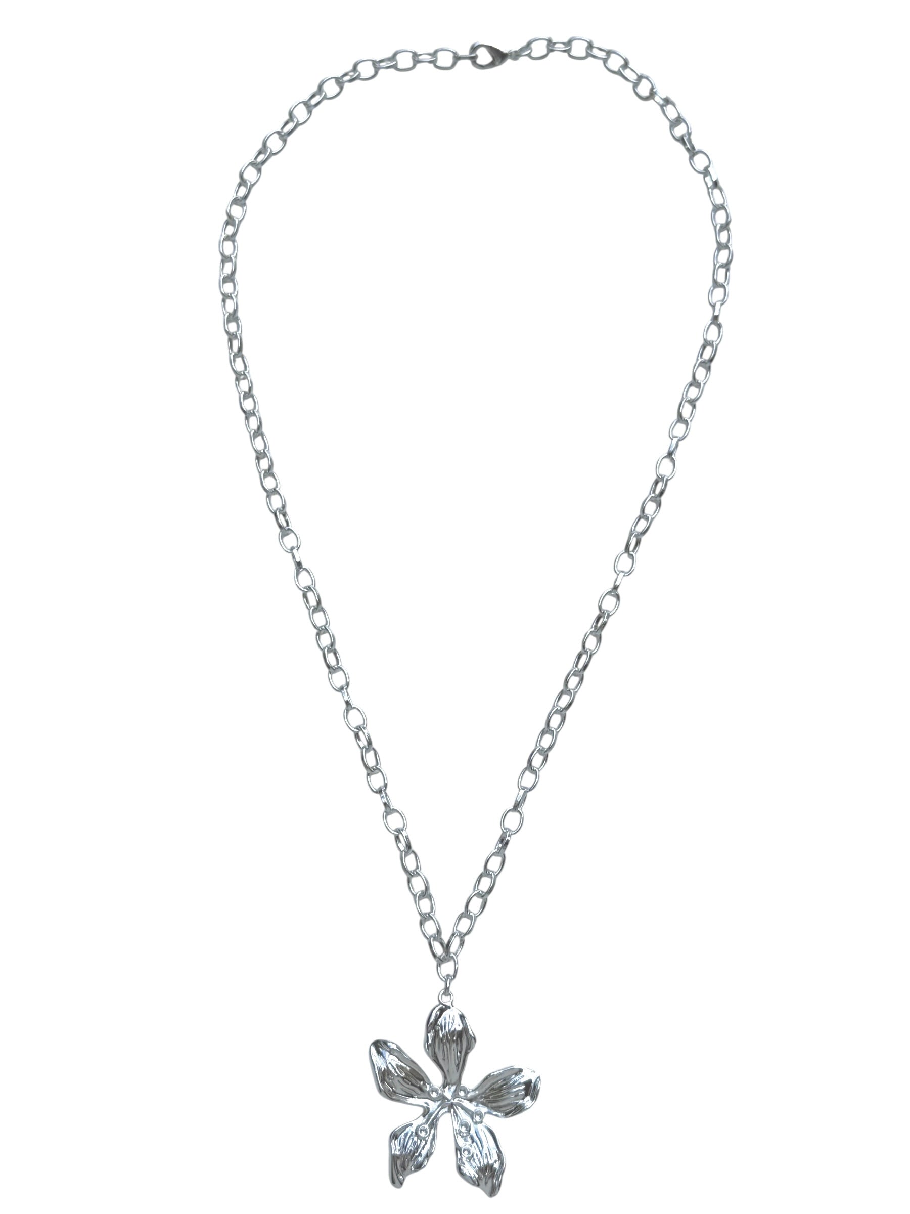 Silver Flower Necklace