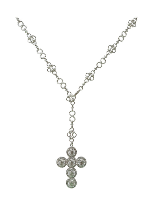 Marietta Long Necklace in Silver