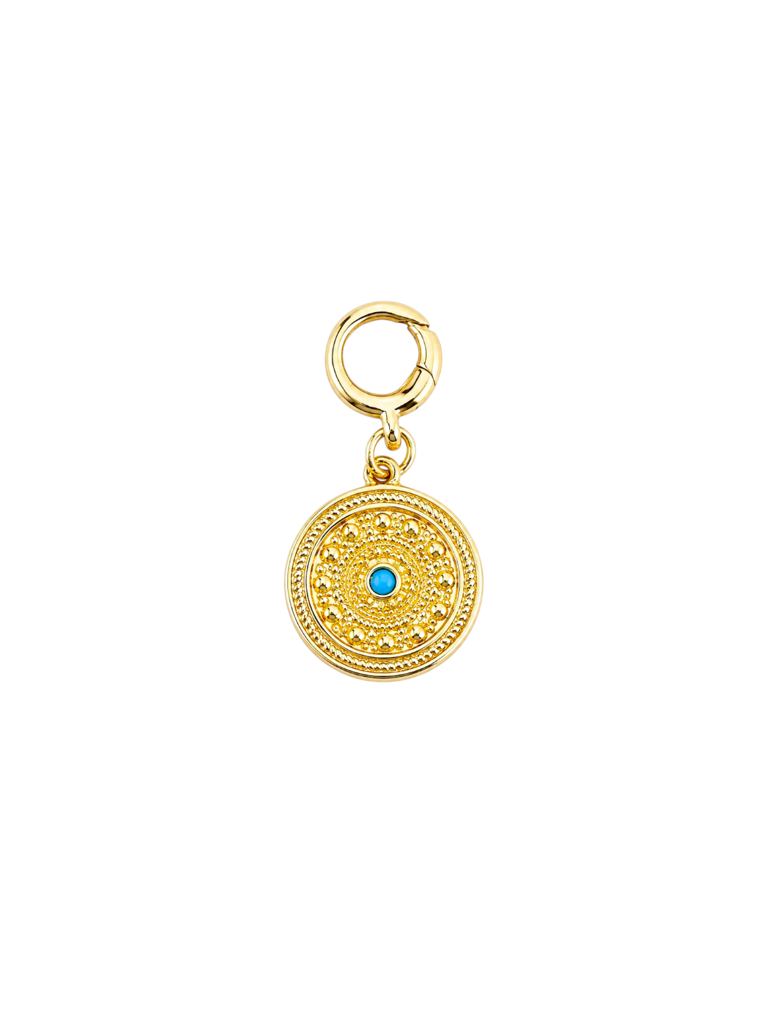 Turquoise Coin Clip-on Charm