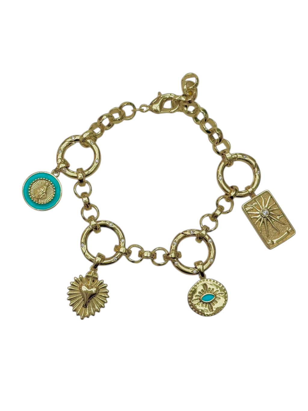 Aqua Charm Bracelet