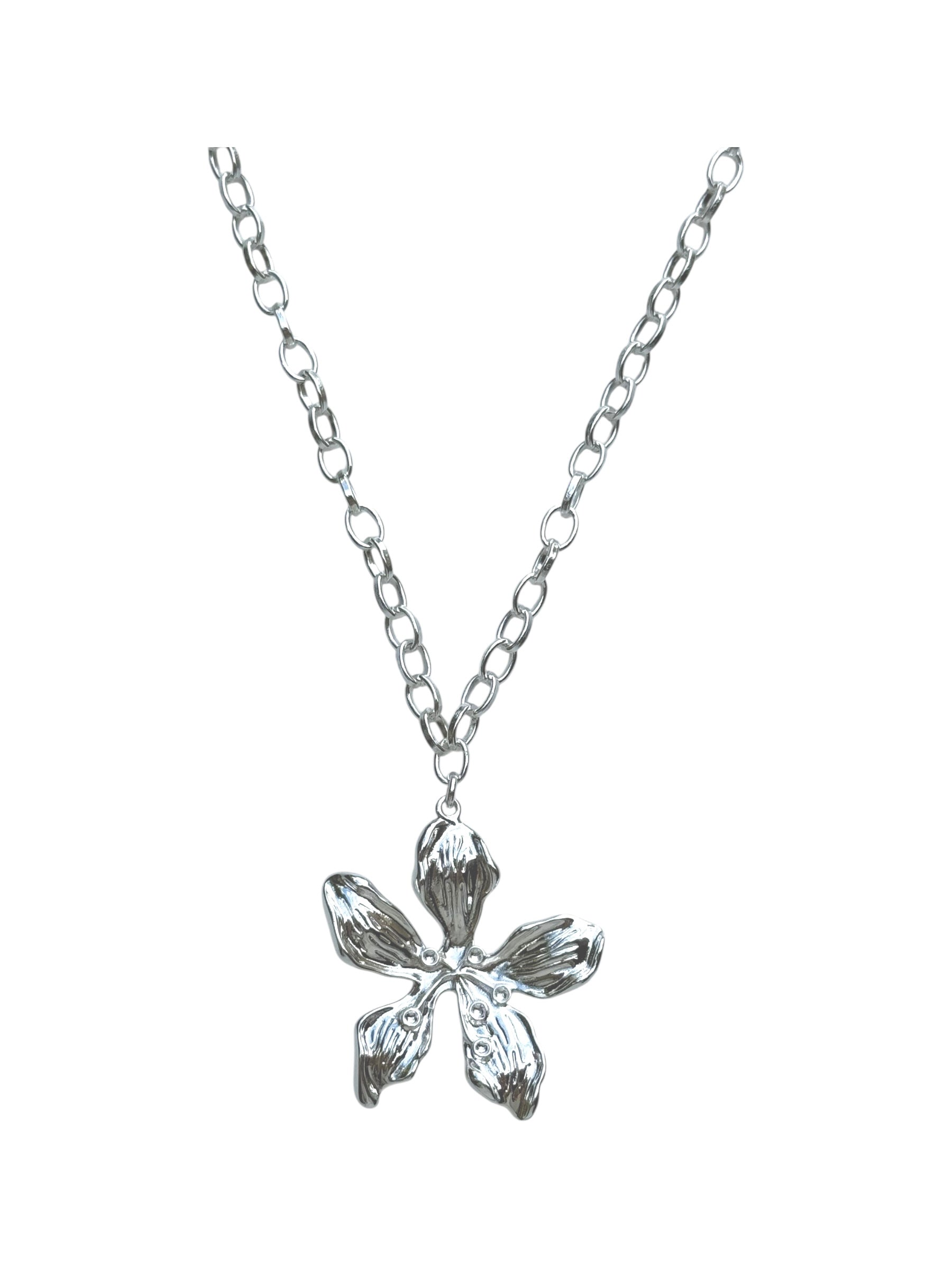 Silver Flower Necklace