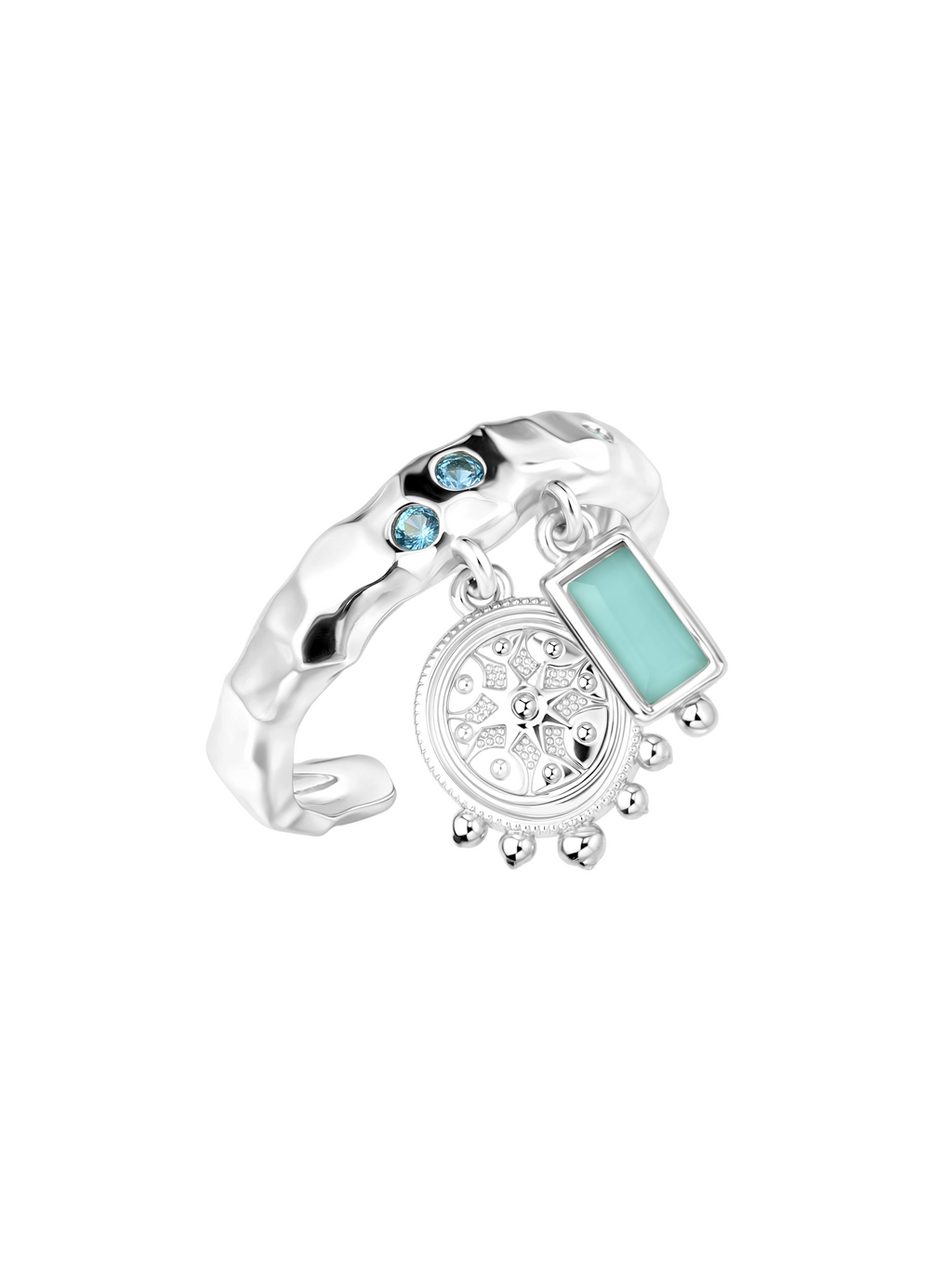 Silver Lottie Charm Ring