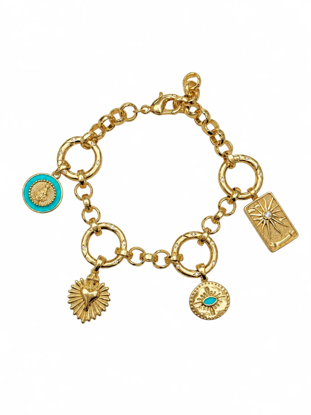 Aqua Charm Bracelet